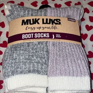 6 pairs of muk Luks boot socks (6-11)(new)